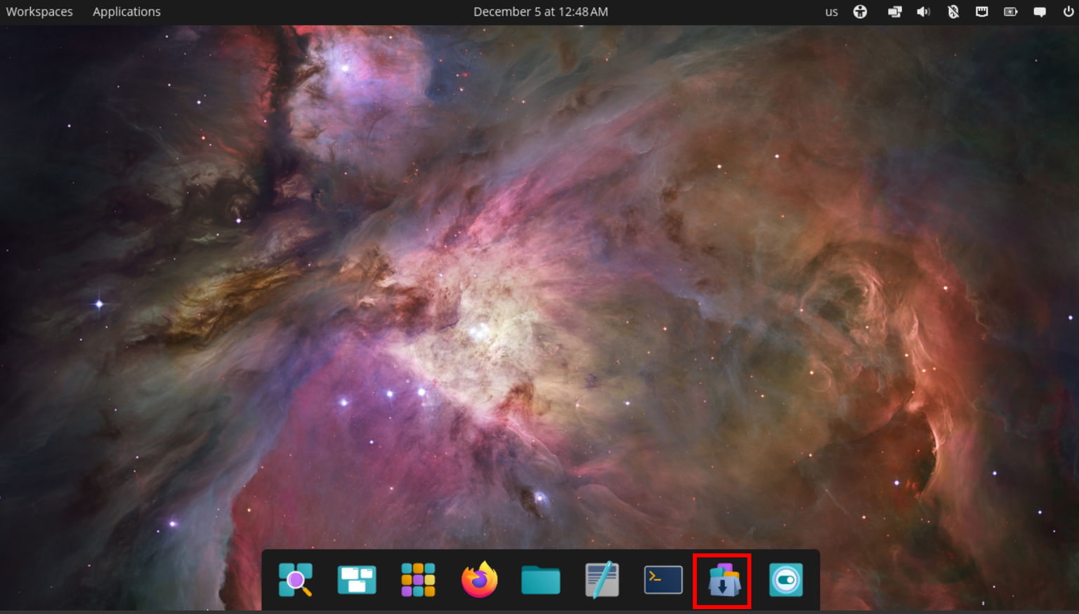 COSMIC Store icon in the Dock