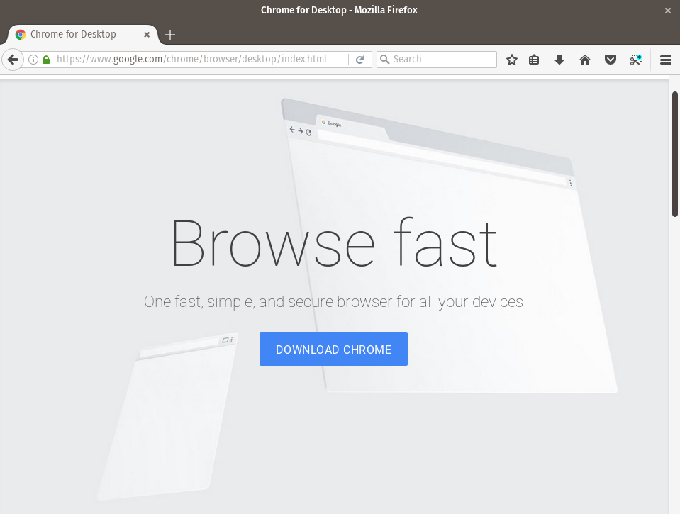 Google Chrome Download Page