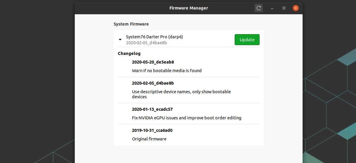 Firmware Manager in Ubuntu