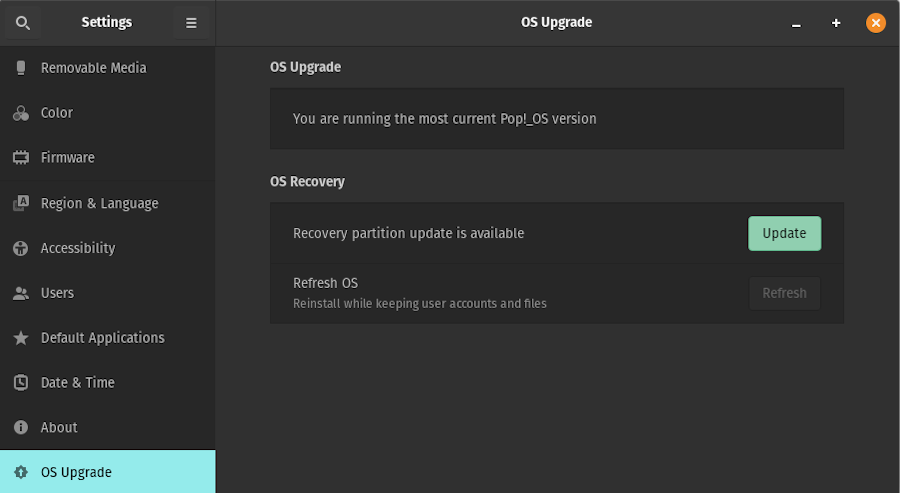 Pop Recovery Update Available