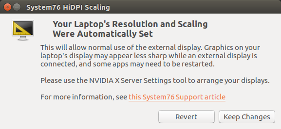 HiDPI Multi-Monitor Support - System76 Support
