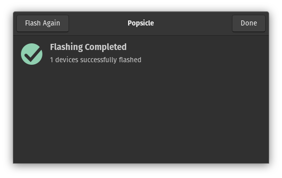 Flashing Pop!_OS...