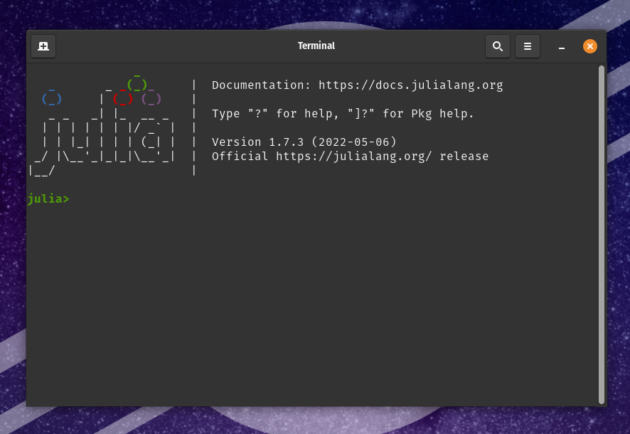 Launching Julia in Pop!_OS