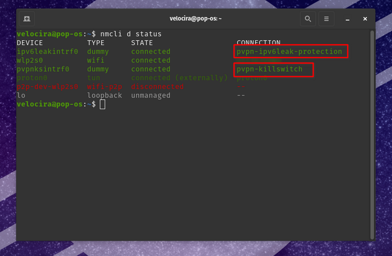 Manually Disable the ProtonVPN Permanent Kill Switch System76 Support