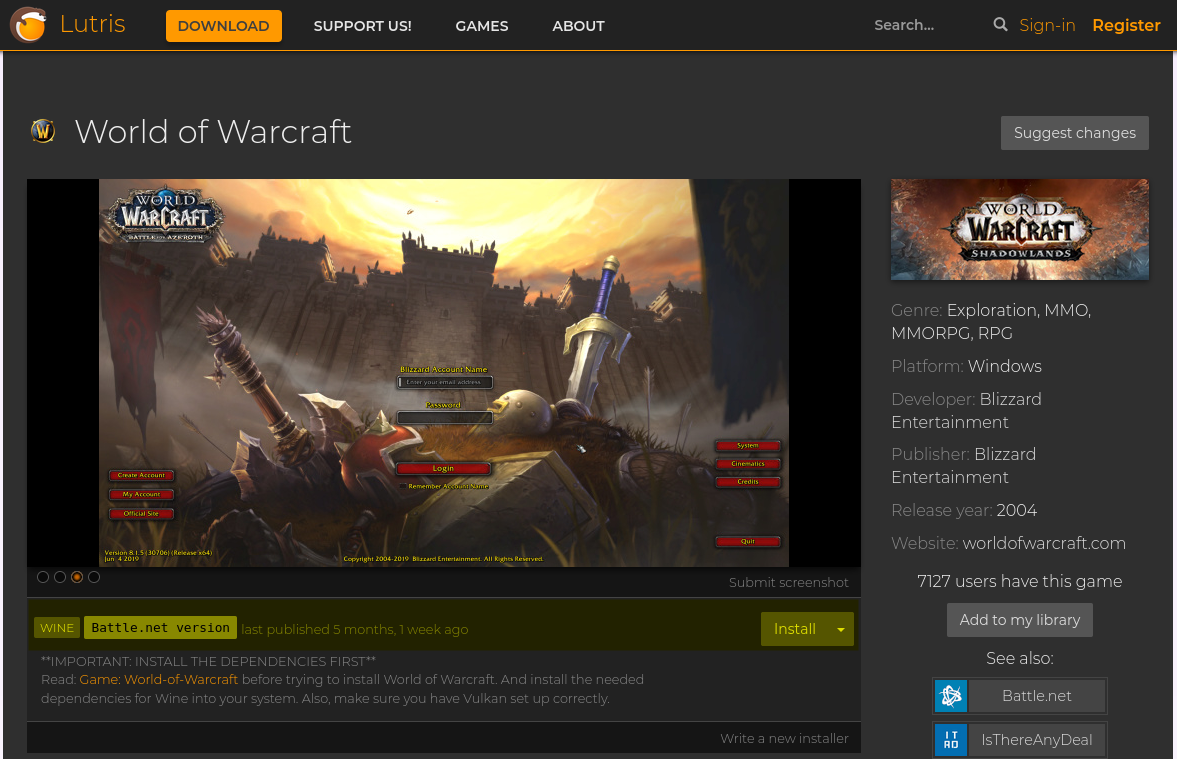 Blizzard Battle.net - Lutris