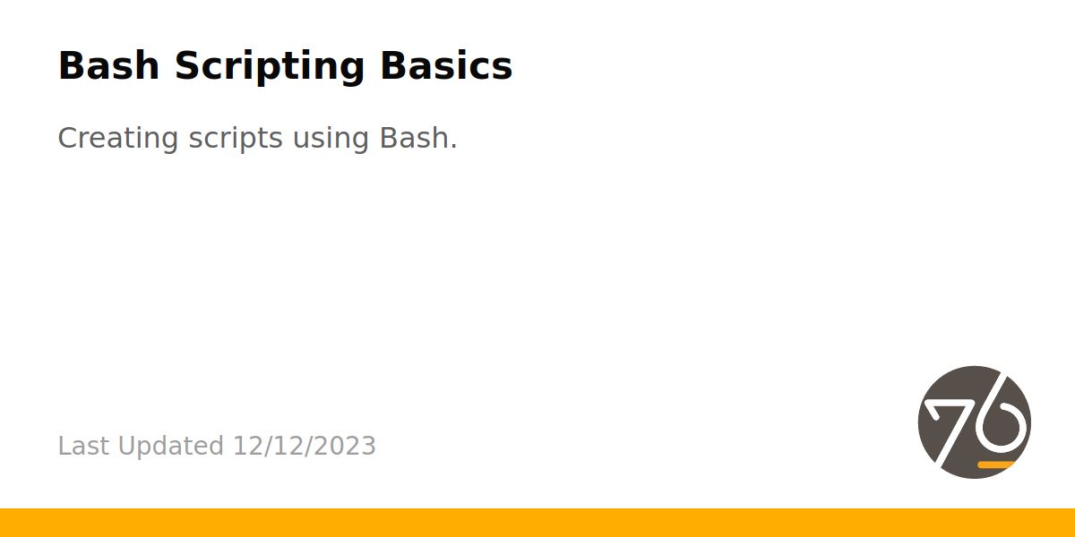 Bash Scripting Basics - System76 Support